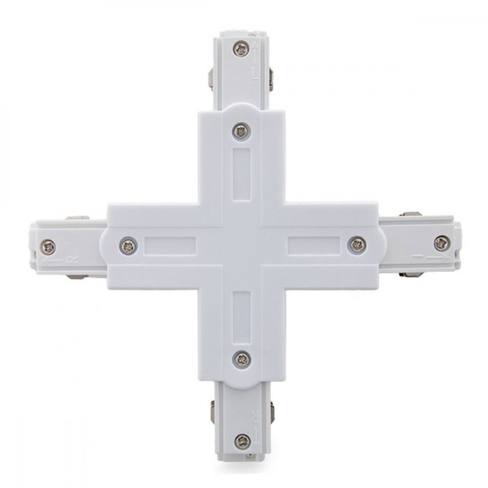 Connecteur + pour Rail Triphasé Blanc