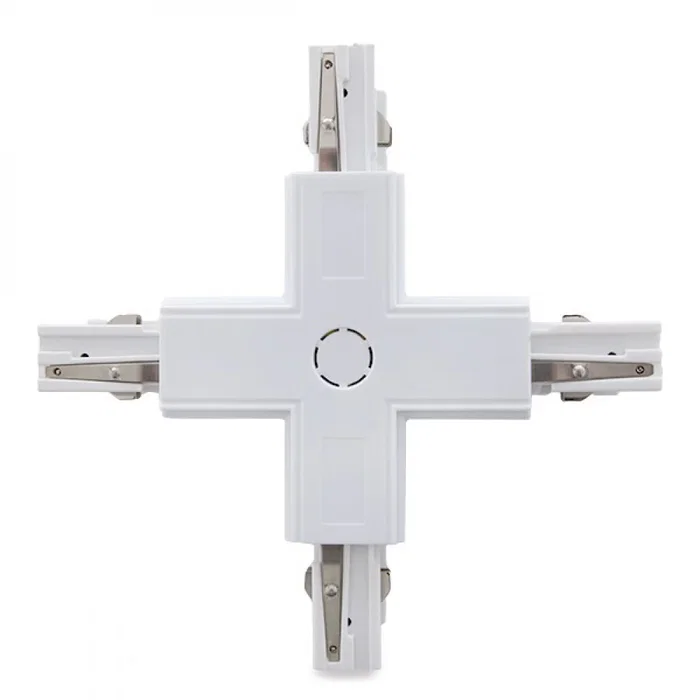 Connecteur + Rail Triphasé Blanc