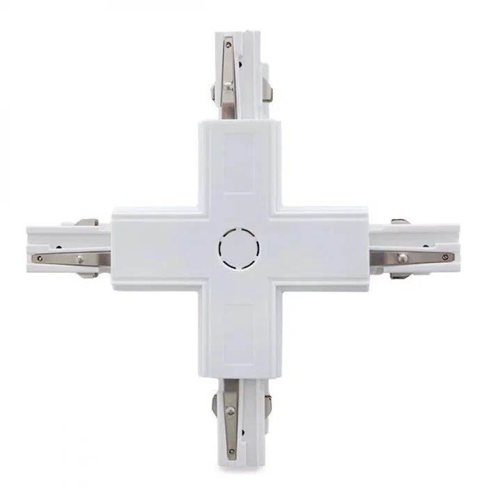 Connecteur + Rail Triphasé Blanc