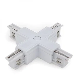 Connecteur + Rail Triphasé Blanc