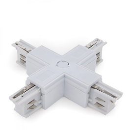 Connecteur + pour Rail Triphasé Blanc