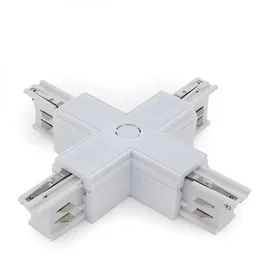 Connecteur + Rail Triphasé Blanc
