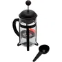 Bodum 1908-01 Cafetière à Piston Java - 8 Tasses (1 L), Verre Borosilicate et Monture Chrome Noir