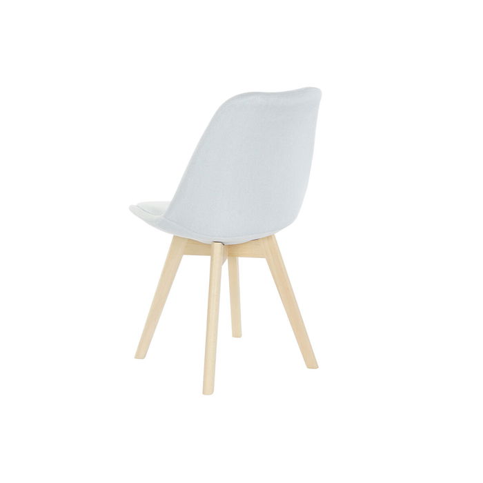 Chaise DKD Home Decor Bleu Beige Polyester Mousse Bois de hêtre 48 x 56 x 83 cm