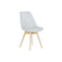 Chaise DKD Home Decor Bleu Beige Polyester Mousse Bois de hêtre 48 x 56 x 83 cm