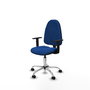 PIQUERAS Y CRESPO Chaise de bureau Algarra, simili cuir bleu, base chromée