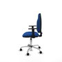 PIQUERAS Y CRESPO Chaise de bureau Algarra, simili cuir bleu, base chromée