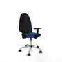 PIQUERAS Y CRESPO Chaise de bureau Algarra, simili cuir bleu, base chromée