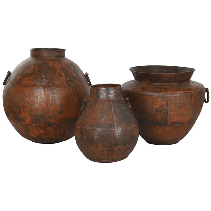 Home ESPRIT Vase Brun foncé Fer 80 x 80 x 67 cm