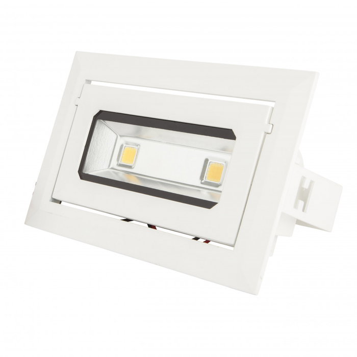 Spot Downlight LED 20W 1800Lm 6000K Rectangulaire Inclinable