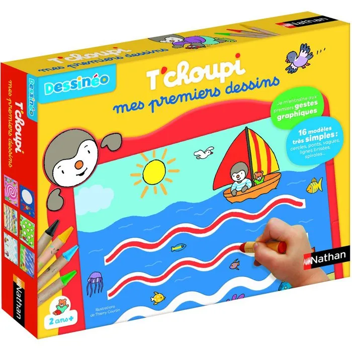 Nathan T'Choupi Mes premiers dessins - Jeu d'apprentissage 16 modèles