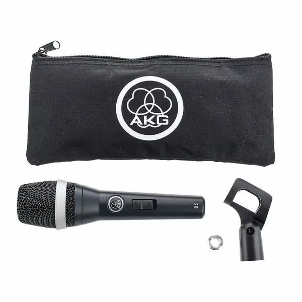 AKG D5S Microphone Dynamique Supercardioïde avec Interrupteur On/Off - Noir AKG D5S Microphone Dynamique Supercardioïde avec Interrupteur On/Off - Noir