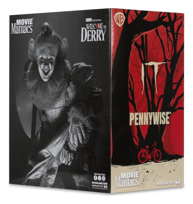 McFarlane Toys Figurine Pennywise Movie Maniacs (Noir et Blanc)