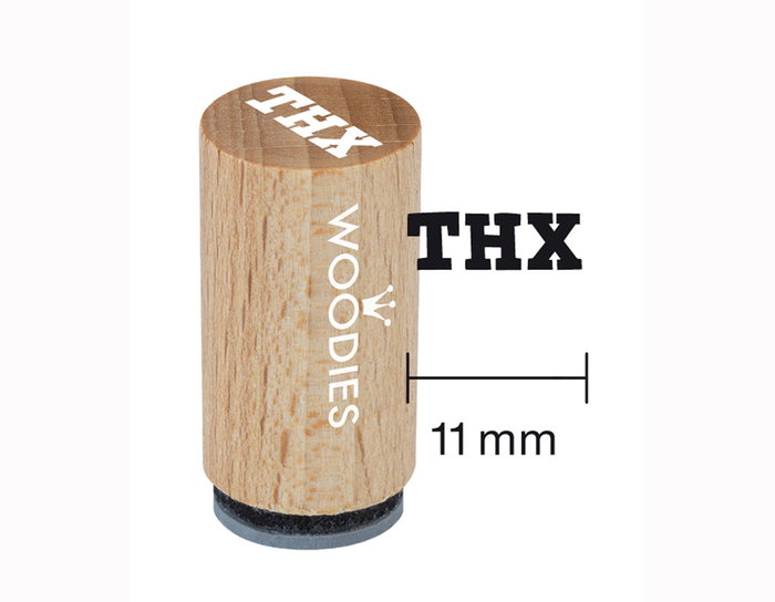 Woodies Mini Sceau en Bois et Caoutchouc 15x25mm Woodies Mini Sceau en Bois et Caoutchouc 15x25mm