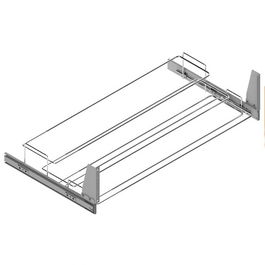 MENAGE CONFORT Kit Zapatero Albano Extraíble Y Extensible, Guías Extracción Total, Autocierre, Acabado Cromo 640-1000mm