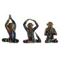 Figurine Décorative DKD Home Decor Doré Résine Multicouleur Singe Moderne (19 x 12 x 24,5 cm) (3 Unités)