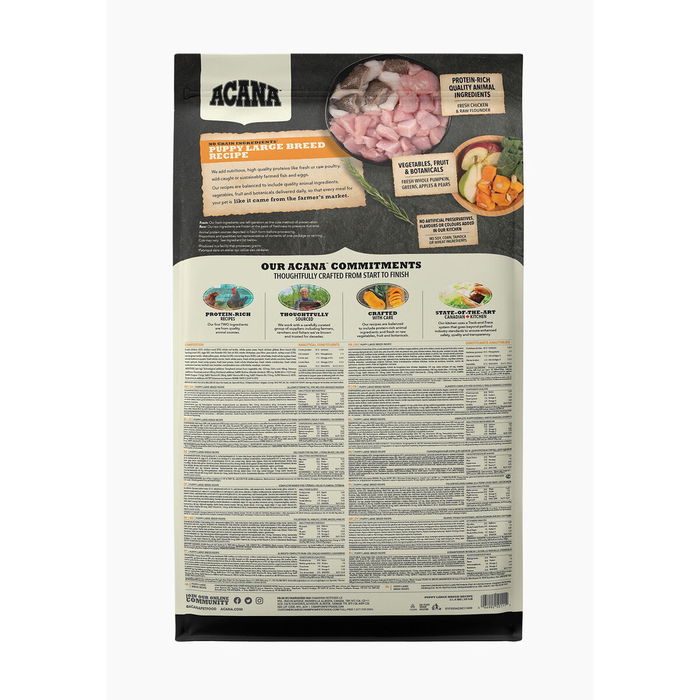 Nourriture Acana Puppy Large Breed Recipe Petit/Junior Poulet 17 kg Nourriture Acana Puppy Large Breed Recipe Petit/Junior Poulet 17 kg