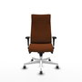 Piqueras Y Crespo Fauteuil Albacete Marron avec mécanisme synchrone et base blanche
