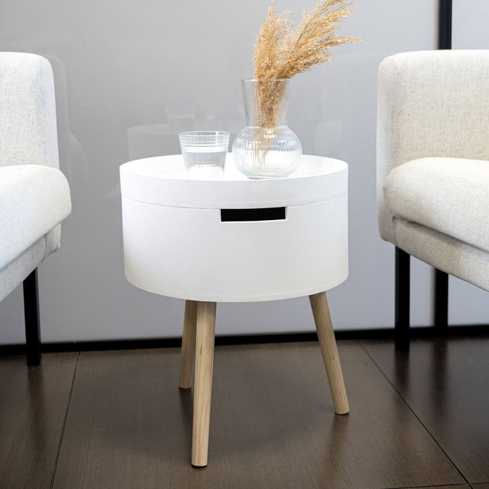 Vinthera Table d'appoint Moa Blanc Beige 38 x 43 cm (4 Unités)
