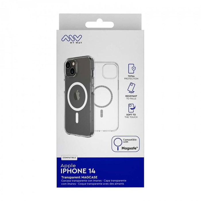 Protection pour téléphone portable Myway iPhone 14 Magsafe Transparent
