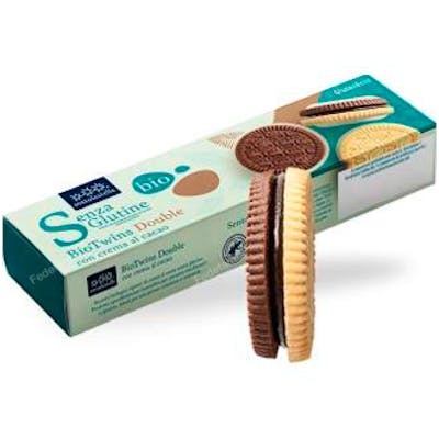 Sottolestelle Biscuits Biotwins Double Crème Cacao Sans Gluten Bio 125 g Sottolestelle Biscuits Biotwins Double Crème Cacao Sans Gluten Bio 125 g