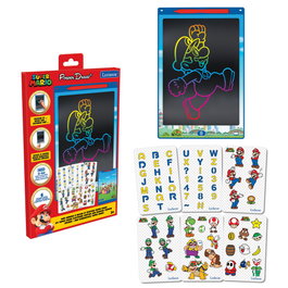 LEXIBOOK Tablette de Tinte Électronique Super Mario Bros Nintendo avec Stylo Optique et 6 Pochoirs (28 cm)