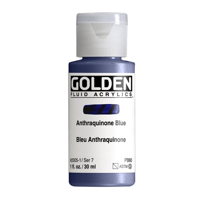Golden Peinture Acrylique Fluide Bleu Anthraquinone 30 ml Golden Peinture Acrylique Fluide Bleu Anthraquinone 30 ml