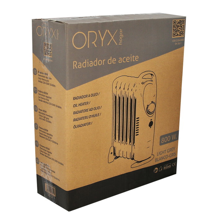 ORYX Radiateur à huile 800W 7 éléments