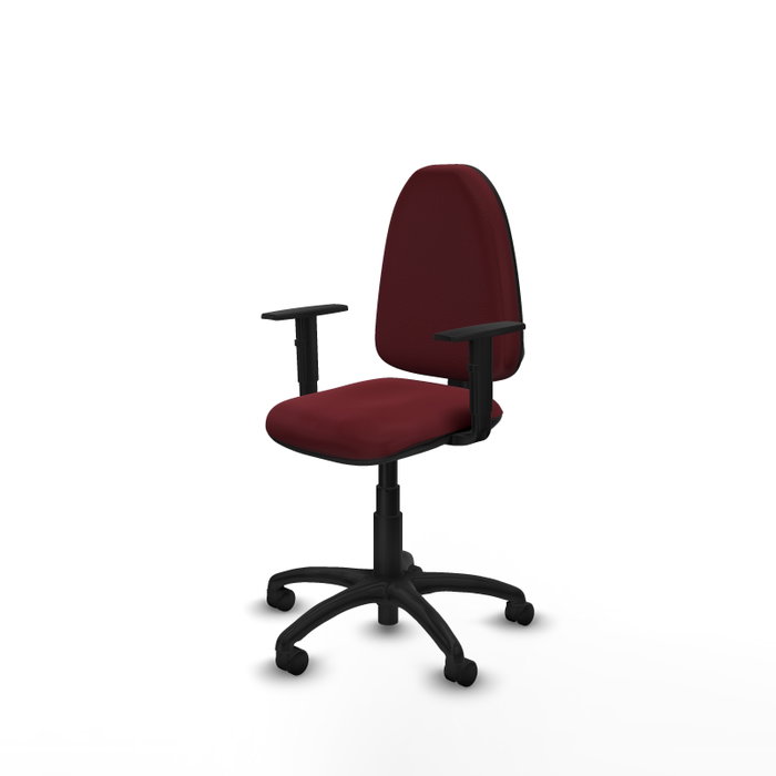 PIQUERAS Y CRESPO Chaise de bureau Aýna, Simili cuir Bordeaux