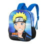 KARACTERMANIA - Sac à dos enfant Naruto 3D avec relief - 31 cm - Compartiment principal à fermeture éclair et poches latérales en filet