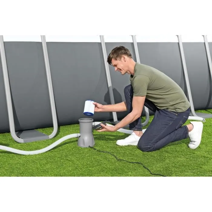 Bestway - Réchauffeur électrique pour piscine hors sol 2800 W - Installation monophasée - Gris