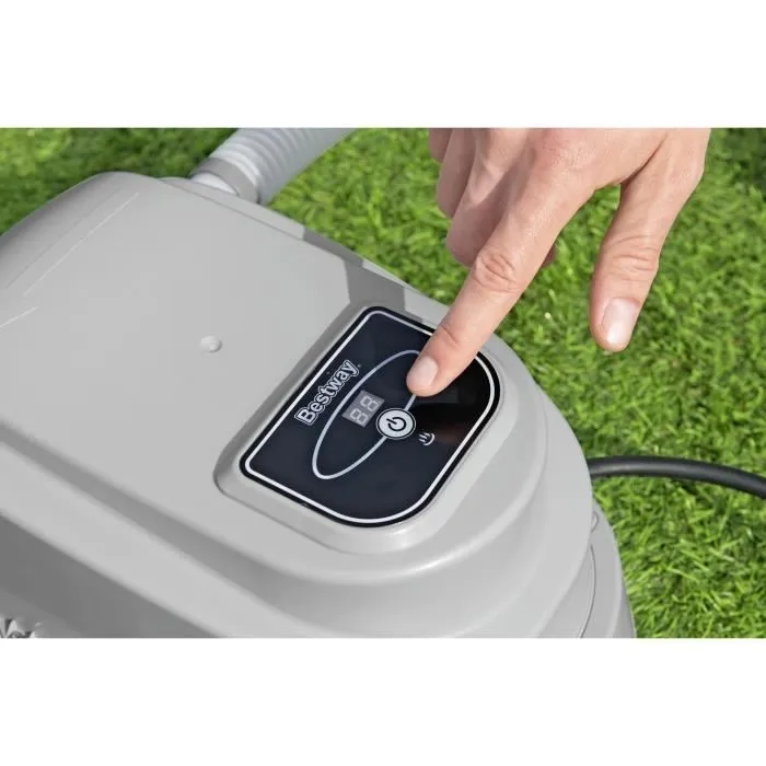Bestway - Réchauffeur électrique pour piscine hors sol 2800 W - Installation monophasée - Gris