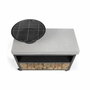 Livoo Brasero barbecue sur desserte DOC329 Noir