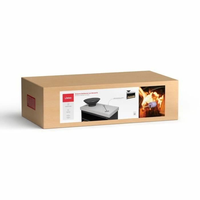 Livoo Brasero barbecue sur desserte DOC329 Noir
