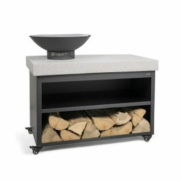 Livoo Brasero barbecue sur desserte DOC329 Noir
