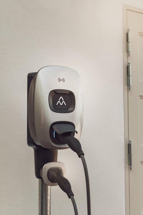 Charge Amps - Support de montage sur poteau 60 mm pour borne de recharge Dawn, Aluminium recyclé, IP44, Installation extérieure