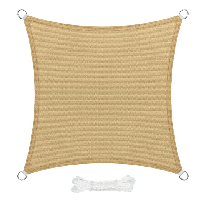 SATURNIA Voile d'ombrage carrée de 3,6 x 3,6 mètres, Beige SATURNIA Voile d'ombrage carrée de 3,6 x 3,6 mètres, Beige