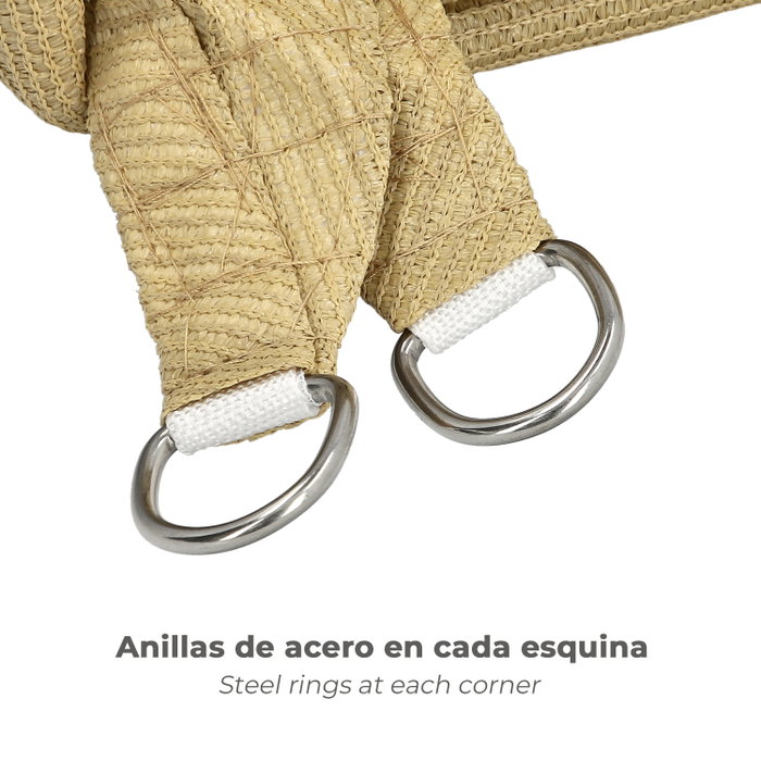 SATURNIA Voile d'ombrage carrée de 3,6 x 3,6 mètres, Beige SATURNIA Voile d'ombrage carrée de 3,6 x 3,6 mètres, Beige