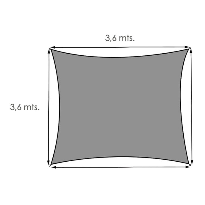 SATURNIA Voile d'ombrage carrée de 3,6 x 3,6 mètres, Beige SATURNIA Voile d'ombrage carrée de 3,6 x 3,6 mètres, Beige
