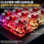 The G-Lab KEYZ TITAN Clavier Gamer Mécanique Sans Fil RGB Blanc