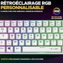 The G-Lab KEYZ TITAN Clavier Gamer Mécanique Sans Fil RGB Blanc