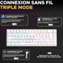 The G-Lab KEYZ TITAN Clavier Gamer Mécanique Sans Fil RGB Blanc