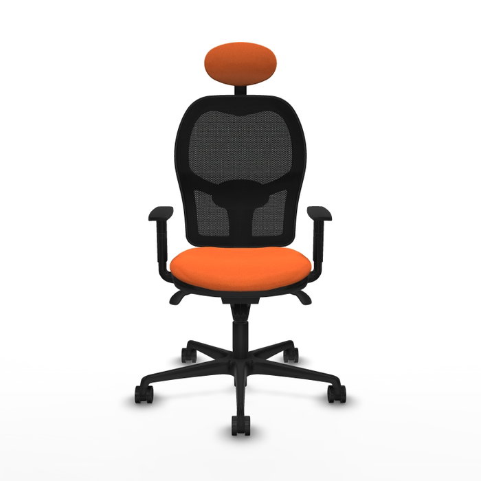 Piqueras y Crespo Chaise de Bureau Jorquera Orange et Noir