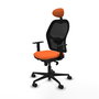 Piqueras y Crespo Chaise de Bureau Jorquera Orange et Noir