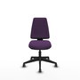 PIQUERAS Y CRESPO Chaise Elche Asynchrone Tissu Pourpre Base pyramidale noire