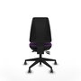 PIQUERAS Y CRESPO Chaise Elche Asynchrone Tissu Pourpre Base pyramidale noire