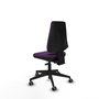 PIQUERAS Y CRESPO Chaise Elche Asynchrone Tissu Pourpre Base pyramidale noire