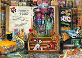 Schmidt Spiele Puzzle 1000 Pièces Souvenirs de New York - Jeu de Société et de Patience pour Adultes et Enfants à Partir de 12 Ans