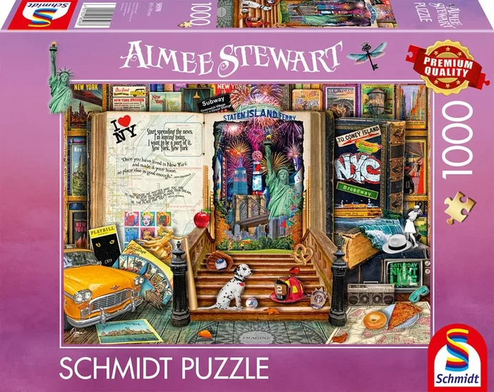 Schmidt Spiele Puzzle 1000 Pièces Souvenirs de New York - Jeu de Société et de Patience pour Adultes et Enfants à Partir de 12 Ans