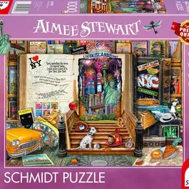 Schmidt Spiele Puzzle 1000 Pièces Souvenirs de New York - Jeu de Société et de Patience pour Adultes et Enfants à Partir de 12 Ans